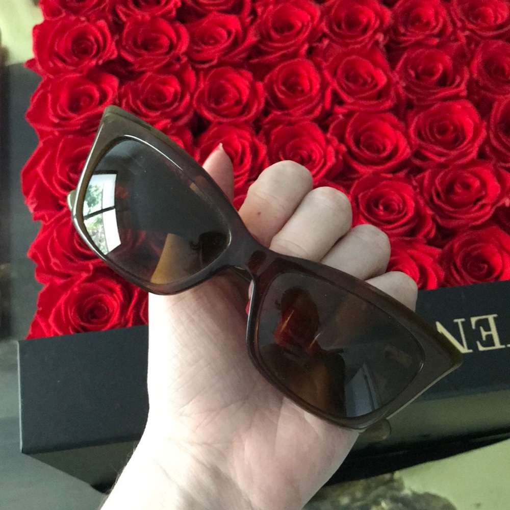 YSL glasses moss colored